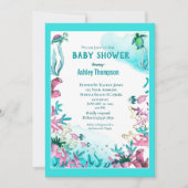 Invitation Bleu moderne sous le Baby shower marin (Devant)