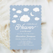 Invitation Bleu morceau du ciel envoyé Baby shower