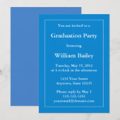 Invitation Bleu Moyen Personnalisée (Devant / Derrière)