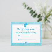 Invitation Bleu Narwhal, Baby shower du nombre de devis (Debout devant)