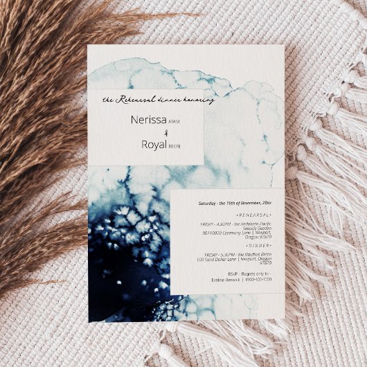 Invitation Bleu Nautique Destination Mariage