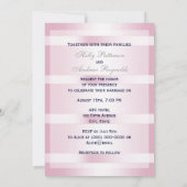 Invitation Bleu Nautique Rose d'Ancre Fond V Mariage (Dos)