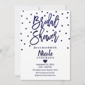 Invitation Bleu Nuit Chic Mariage Moderne Écriture Cursive (Devant)