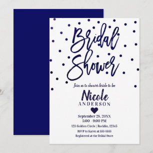 Invitation Bleu Nuit Chic Mariage Moderne Écriture Cursive