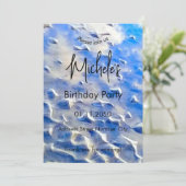 Invitation Bleu océan et ciel  (Debout devant)