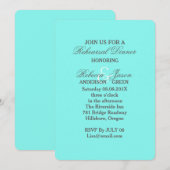 Invitation bleu oeuf de robin turquoise aqua mariage (Devant / Derrière)
