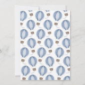 Invitation Bleu Oh Baby shower bébé (Dos)