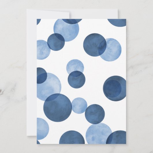 Invitation Bleu OH GARÇON bébé garçon douche (Dos)