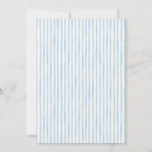 Invitation Bleu On a hâte de vous presser Baby Shower (Dos)