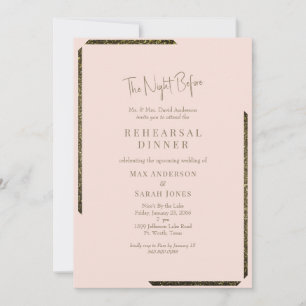 Invitation Bleu & Or Éblouissant La Nuit Avant