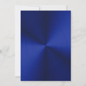 Invitation Bleu Or Élégant Anniversaire (Dos)