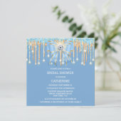Invitation Bleu or parties scintillant diamant projecteur (Debout devant)