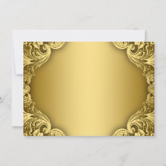 Invitation Bleu or Prince héritier fête d'anniversaire (Dos)