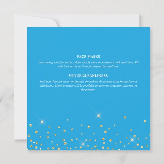 Invitation Bleu or shimmer arc scintillant parties scintillan (Dos)