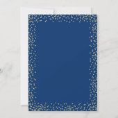 Invitation Bleu Or Soixante-dix dans le Style (Dos)