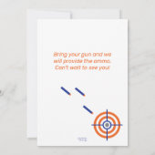 Invitation Bleu, Orange Dart War Anniversaire, N'Importe Quel (Dos)