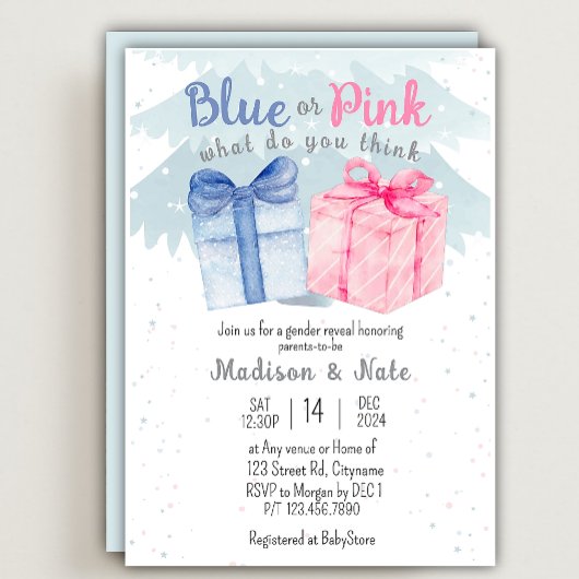 Invitation Bleu ou rose Que pensez-vous que le genre révèle ?