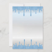 Invitation Bleu Parties scintillant, Robe Bleue Silver Sweet  (Dos)