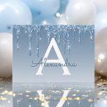 Invitation Bleu Parties scintillant Sweet 16 Enregistrer la d<br><div class="desc">Blue Sparkle and Dripping Parties scintillant Monogramme Nom et initiale Enregistrer la date Invitation de fête d'anniversaire. Cette invitation est parfaite pour la Parties scintillant Blue Sparkle Sweet 16 Anniversaire Party qui cherche à célébrer en Ba Blue.</div>