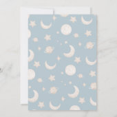 Invitation Bleu pastel espace astronaute anniversaire (Dos)