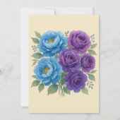 Invitation Bleu Peony & Fig Purple Rose Bridesmaigre Déjeuner (Dos)