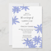 Invitation Bleu périwinkle Mariage blanc (Devant)