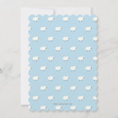 Invitation Bleu Petit Agneau Bébé Douche Garçon (Dos)