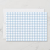 Invitation Bleu Petit Lapin Printemps Bébé Garçon Douche Phot (Dos)