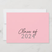 Invitation Bleu Pink & White Filmstrip 6 Diplôme photo (Dos)