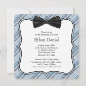 Invitation Bleu Plaid (Dos)