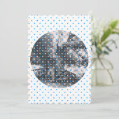 Invitation bleu, points blancs, feminin bavarois (Debout devant)