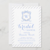 Invitation Bleu Poirier Monogramme Crest Grandmillenium (Devant)