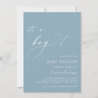 Bleu poudre | Simple moderne C'est un Baby shower