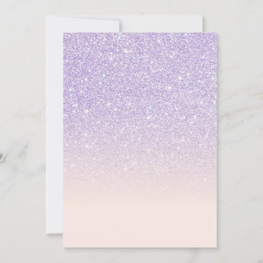 Invitation Bleu pourpre Parties scintillant brillante Ombre p (Dos)