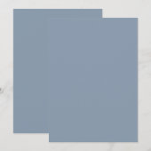 Invitation Bleu poussiéreux (Devant / Derrière)