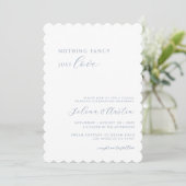 Invitation Bleu Poussiéreux Handscript Rien de Fantaisiste Ju (Debout devant)