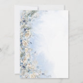 Invitation bleu poussiéreux jumeaux floraux Quinceañera Invit (Dos)