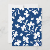 Invitation Bleu profond, Blancs tiges (Dos)