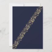 Invitation Bleu profond et Champagne (Dos)