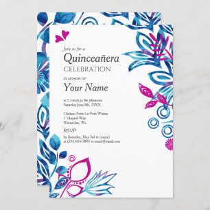 Invitation Bleu, Quinceañera rose