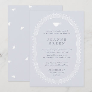 Invitation Bleu Régence Thé de l'après-midi Mariée/Wedding sh
