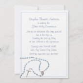 Invitation Bleu Rosaire/ Communion (Devant)