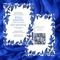 Bleu Rose Custom Bat Bar Mitzvah QR Code Girl