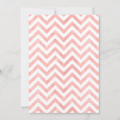 Invitation Bleu rose douce petite fille Baby shower éléphant (Dos)