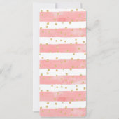 Invitation Bleu rose | Faux Gold Confetti (Dos)