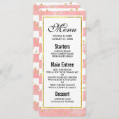 Invitation Bleu rose | Faux Gold Confetti (Devant / Derrière)