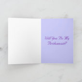 Invitation Bleu Rose, Vous Serez Ma Femme D'Accueil (Intérieur)