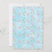 Invitation Bleu rose Whimsical Notre Petite Sirène Anniversai (Dos)