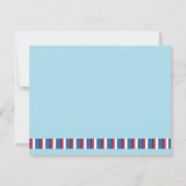 Invitation Bleu Rouge Blanc Nautique Thème Anniversaire (Dos)