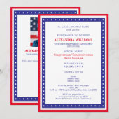 Invitation Bleu Rouge Bleu Politique Collecte de fonds Nomine (Devant / Derrière)